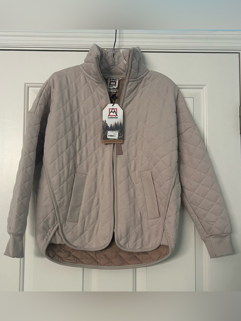 Avalanche Women's Mock Neck Quilted Zip Up Jacket with Pockets size XS NWT